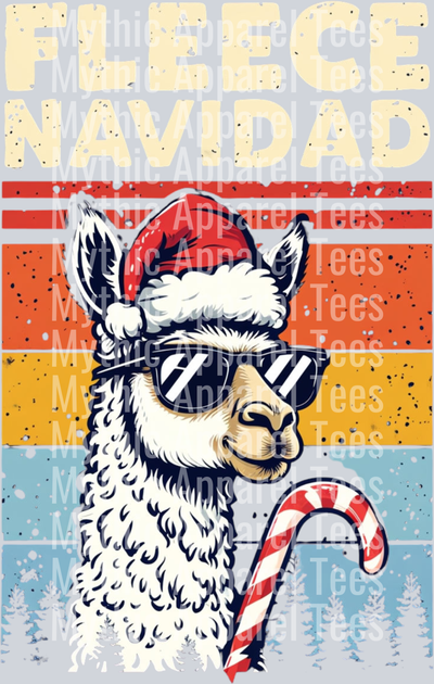 Fleece Navidad – DTF Heat Transfer – Holiday Christmas Design