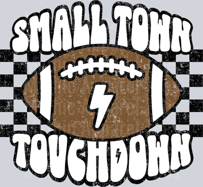 Small Town Touchdown Checkered School Spirit & Sports Football
