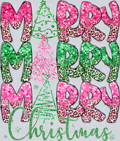 Glitter Merry christmas
