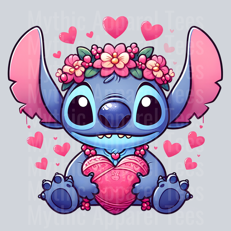 Stitch Valentines Day 2 DTF Stitch Valentine's Day Transfers