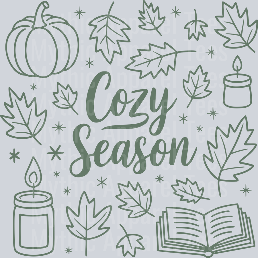 COZY SEASON GREEN DOODLE DESIGN