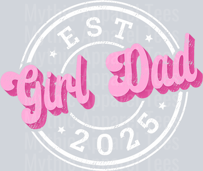 Girl Dad Fathers Day Dad Daughter, Dad Of Girls Outnumbered DTF Father's Day Transfers
