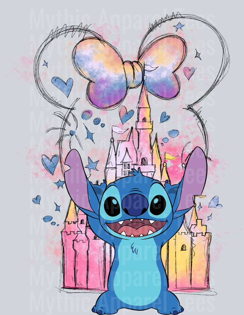Stitch Bow and Ears DTF Disney Transfers