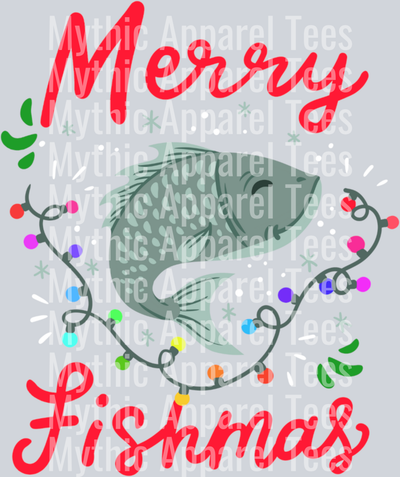 Merry Fishmas 2 – DTF Heat Transfer – Holiday Christmas Design