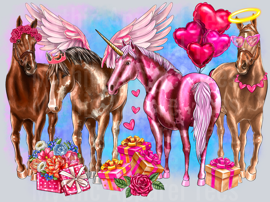 Valentines Day Horses