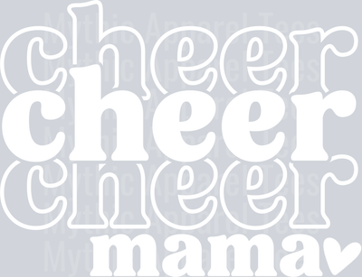Cheer Mama Stacked White