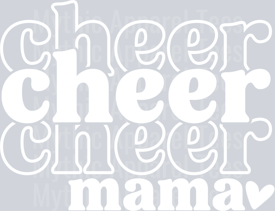 Cheer Mama Stacked White