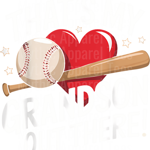 Grandma Grandpa Grandparents Baseball DTF Transfer