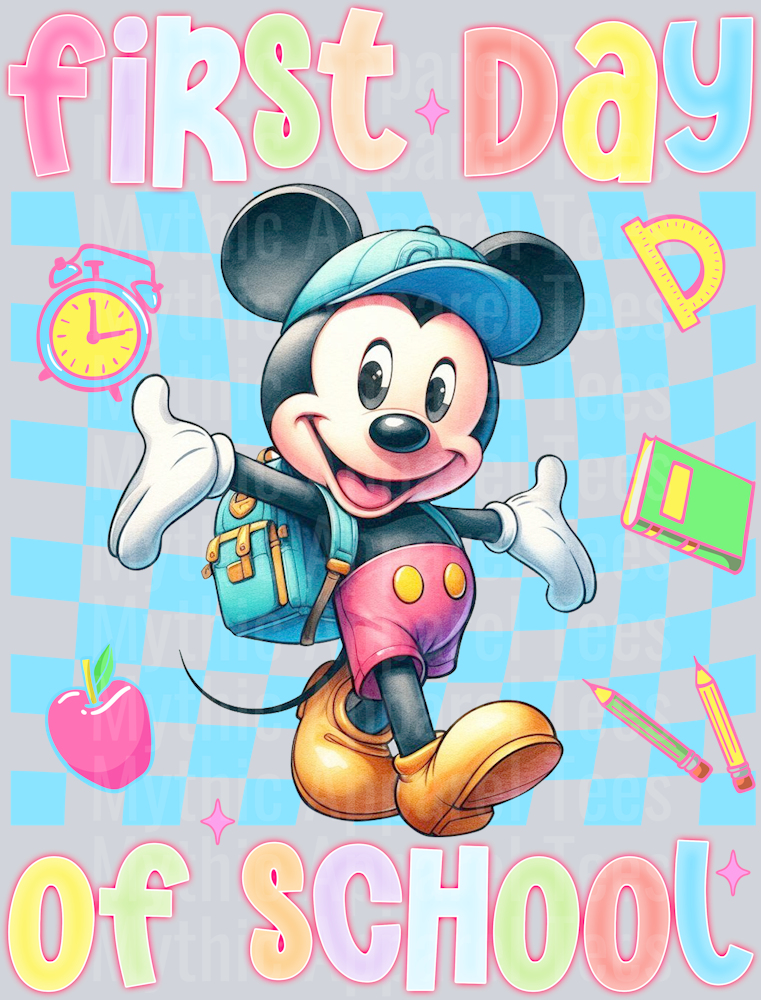 First Day Of School Mickey