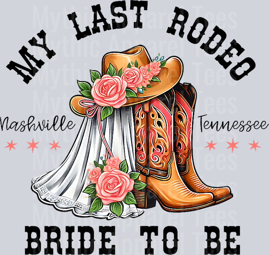 Nashville My Last Rodeo Matching Bachelorette Squad Women Premium T-Shirt