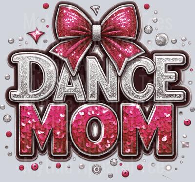 009 Dance Mom Sequins Maroon DTF Dance Mom Transfers