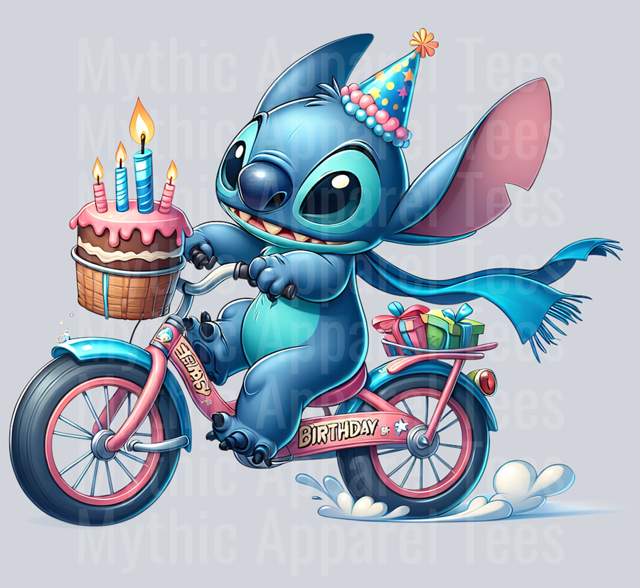 Stitch Birthday Transfer 8 DTF Stitch Birthday Transfers