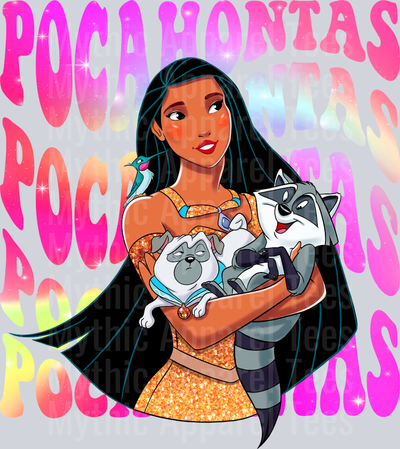 Pocahontas Disney Princess Stacked Name Disney