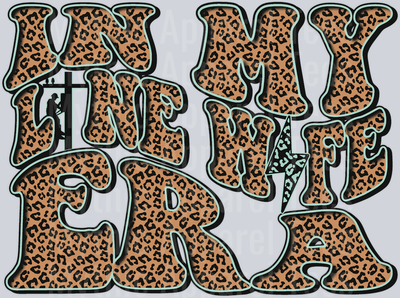 In my line wife era leopard DTF Blue Collar Transfers