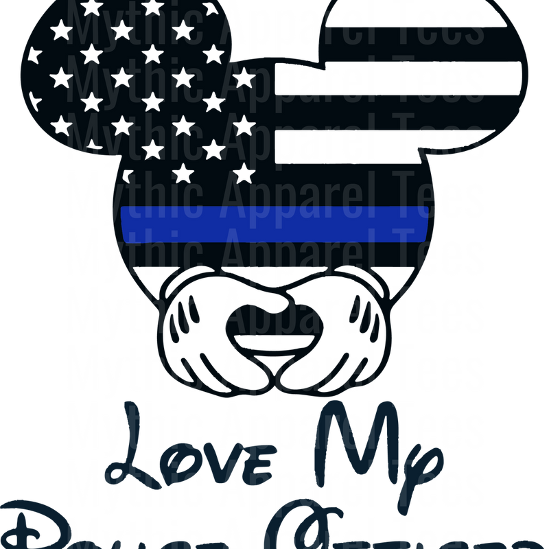 Police Officer Blue Line Back The Blue Transfers