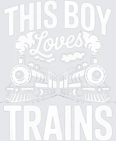 This Boy Loves Trains Steam Engine Locomotive Premium Tri-Blend T-Shirt
