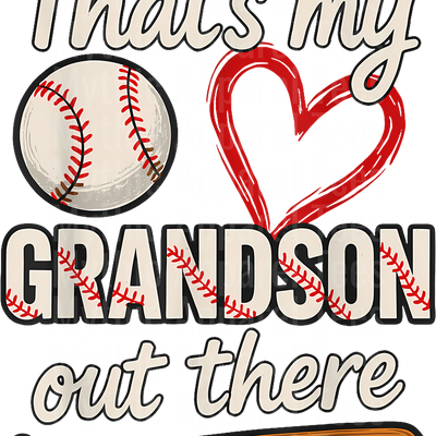 Grandma Grandpa Grandparents Baseball DTF Transfer