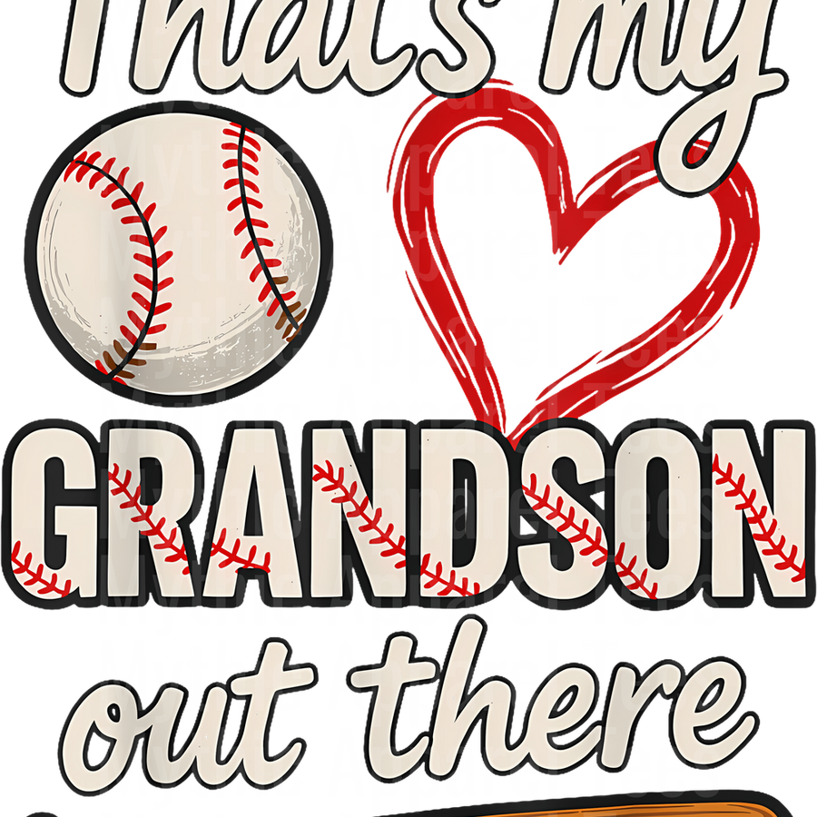 Grandma Grandpa Grandparents Baseball DTF Transfer