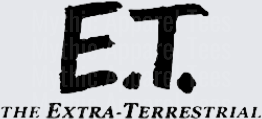 E.T. The Extra-Terrestrial Classic Movie Logo Text Design