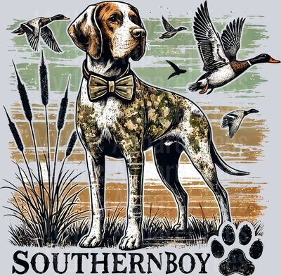 southern boy vintage Dog Paw print Duck DTF Southern Transfers
