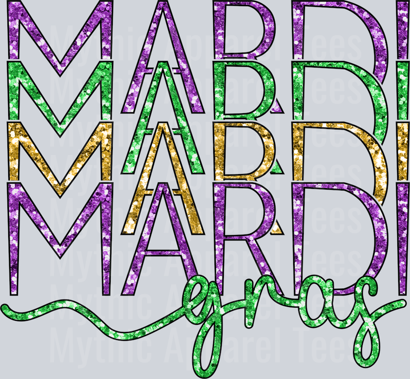 AZ720 Mardi Gras Rhinestone