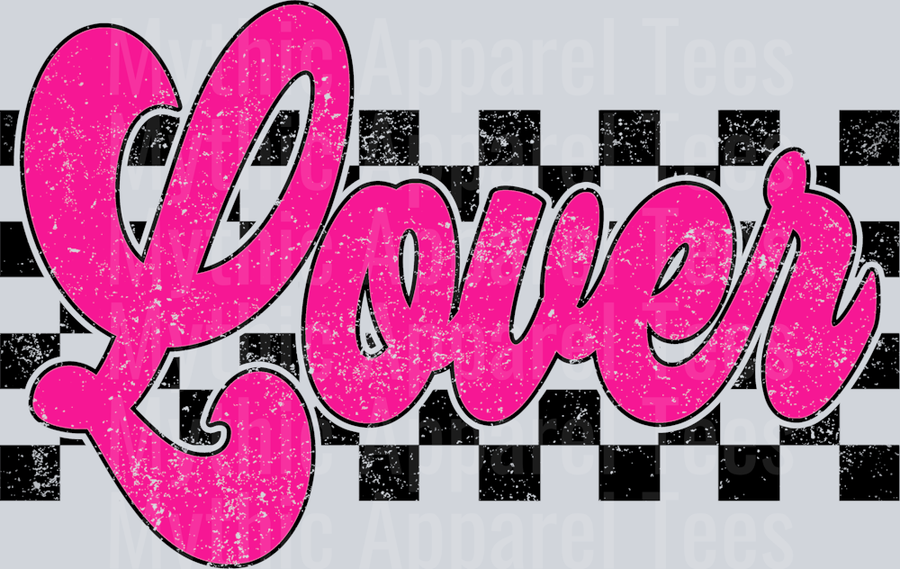 Lover Pink Checkered Style Combo Valentines Day Design