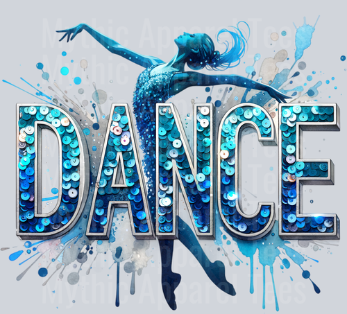 008 Dance Female Dancer Lt Blue DTF Dance Female Transfers