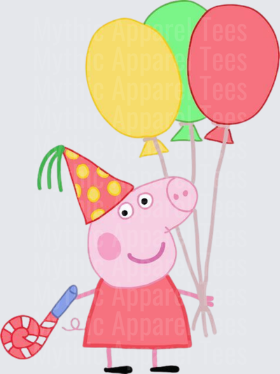 Peppa Pig Birthday Party Hat Balloons and Noisemaker