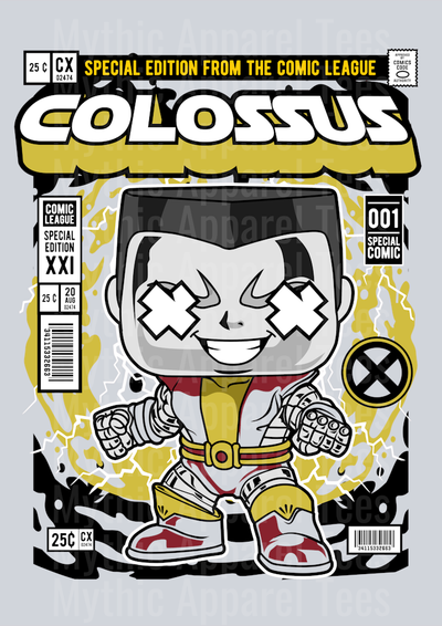 Colossus Comic Book Cover STYLE DTF Pop Culture Transfers