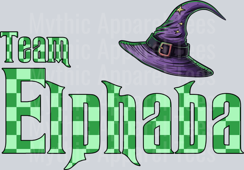 Checkered Team Elphaba Wicked Movie DTF Wicked Transfers