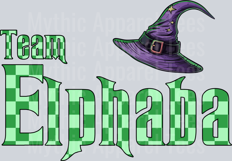 Checkered Team Elphaba Wicked Movie DTF Wicked Transfers