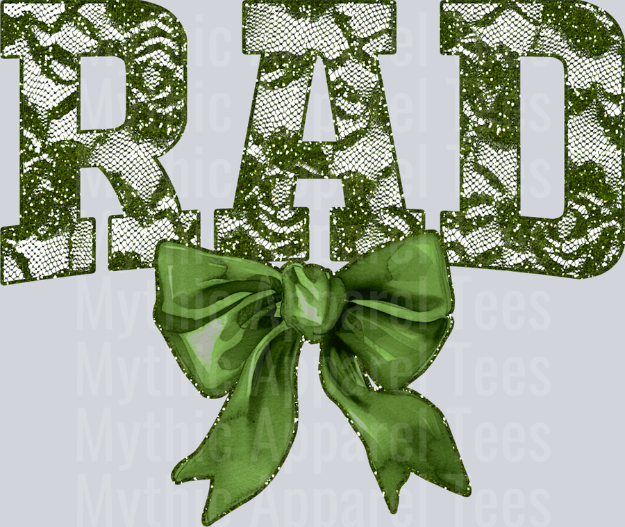 Olive Green Lace Rad St Patrick's Day College Font Floral and shamrock pattern