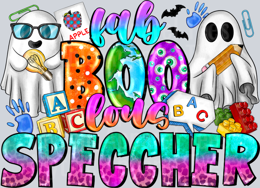 Fab boo Lous Speccher Spooky Halloween Teacher