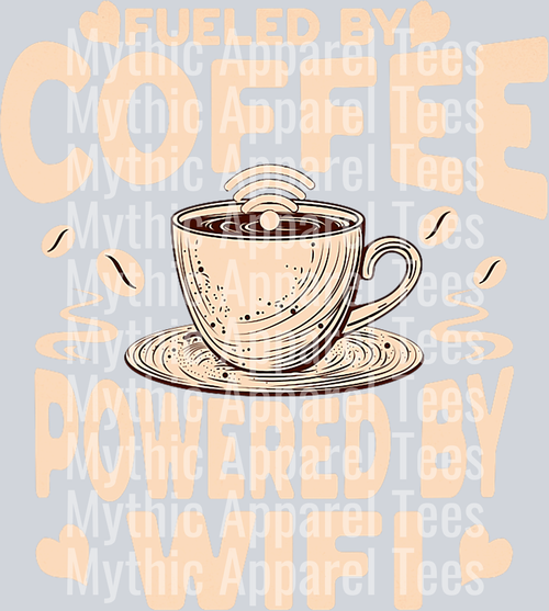 Fueled by coffee powered by wifi 2 DTF Coffee Transfers