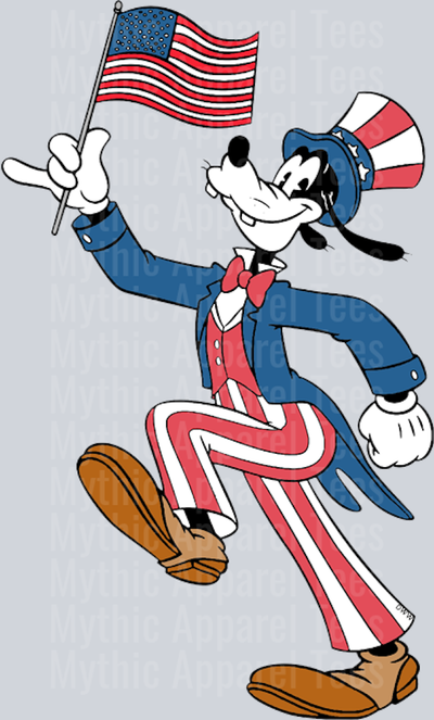Goofy dog patriotic Here comes America DTF Patriotic Disney Transfers