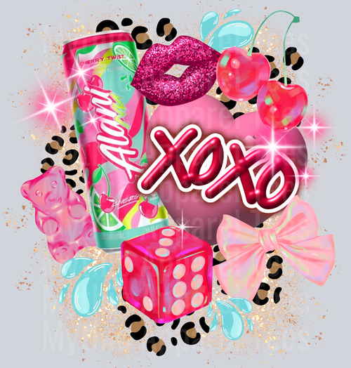 Alani cherry twist Alani Energy Drink DTF Alani Drink Transfers