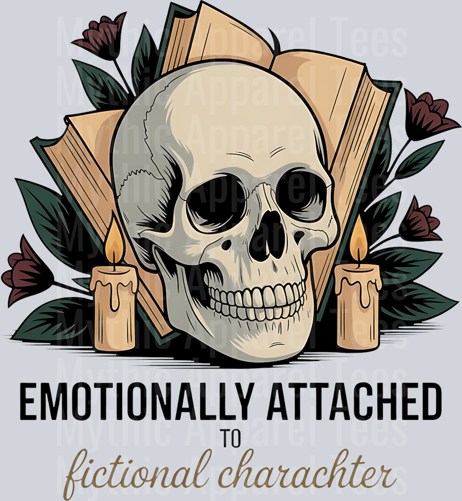 Emotionally Attached to Fictional Character DTF Book Transfers