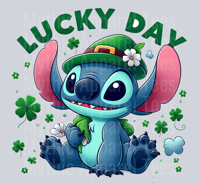 Stitch St Patrick's Day 11 DTF Stitch St Patrick's Day Transfers