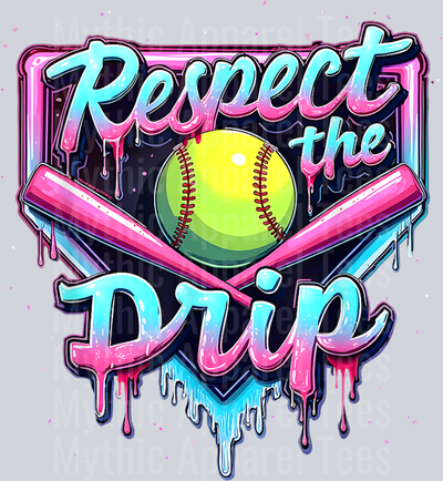 Drip Boys Ice Cream Respect Baseball The Drip Youth DTF Baseball Transfers