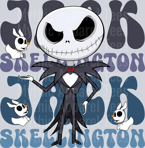 Jack Skellington Nightmare before Christmas DTF Disney Transfers