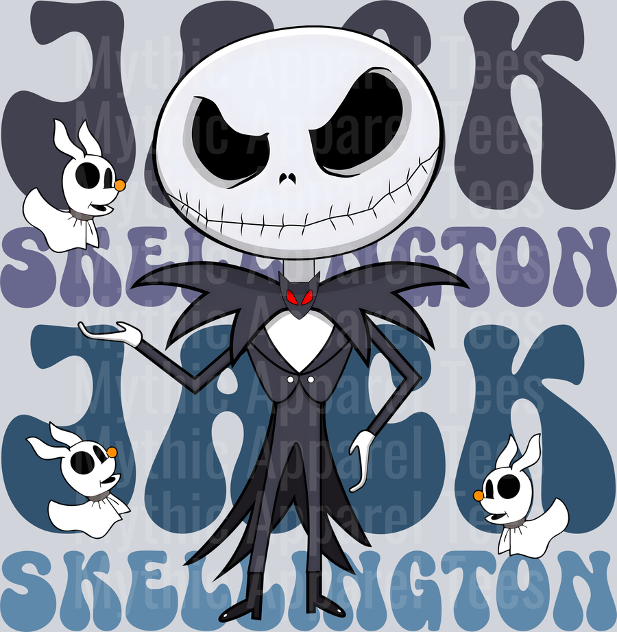 Jack Skellington Nightmare before Christmas DTF Disney Transfers