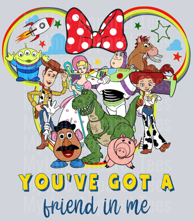 You've got a friend in me Toy Story Mickey Ears with bow DTF Disney Transfers