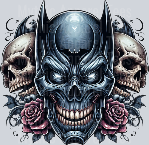 Batman Skull Pt 2 DTF Superhero Transfers