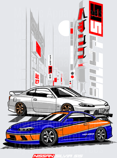 Drifting and Muscle Cars Nissan Silvia S15 JDM Tokyo Street Duo