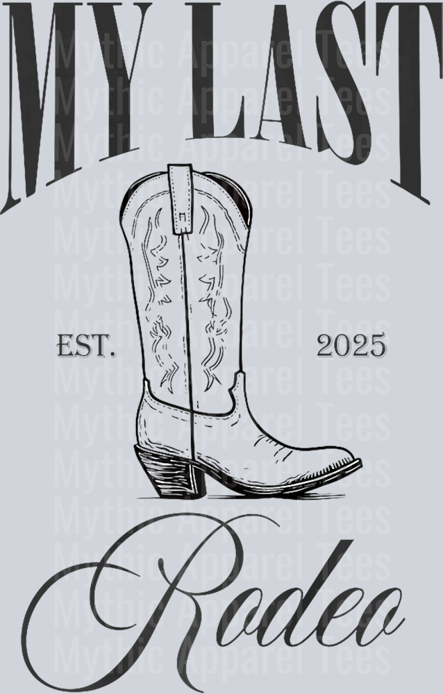 My Last Rodeo, Cowgirl Boot 2025 Bachelorette Party Premium T-Shirt