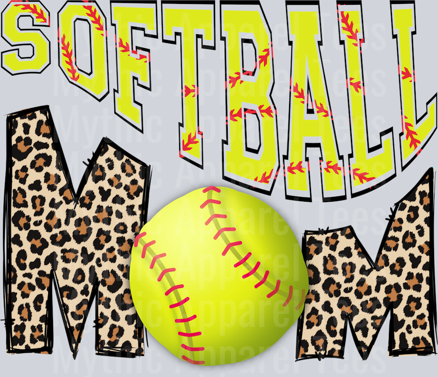 Softball Mom DTF Softball Transfers