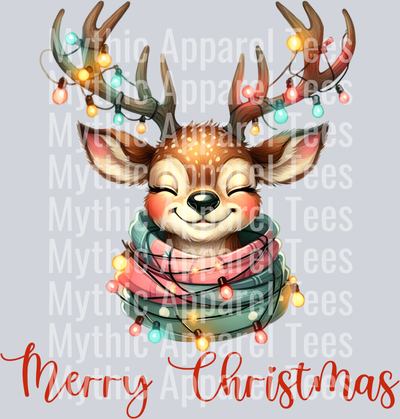 Merry Christmas Deer – DTF Heat Transfer – Holiday Christmas Design
