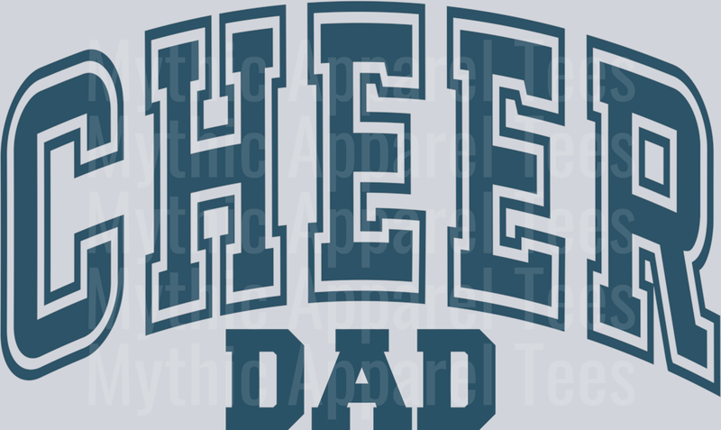 Cheer Dad Blue Varsity Letters