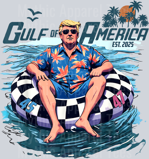 Funny Trump Gulf Of Us America Est 2025 Retro Vintage Sunset DTF Gulf Of America Transfers
