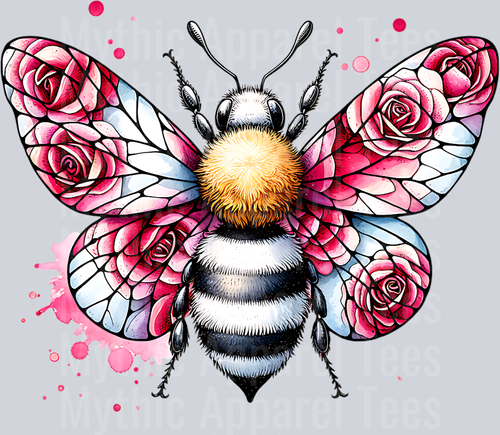 WHITE BEE WITH ROSES